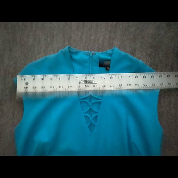 Alexia Admore Blue Lace Up Cap Sleeve Mini Dress M - Picture 8 of 12